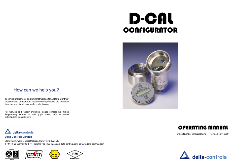 Delta Controls 2HTDCAL User Manual | 16 pages