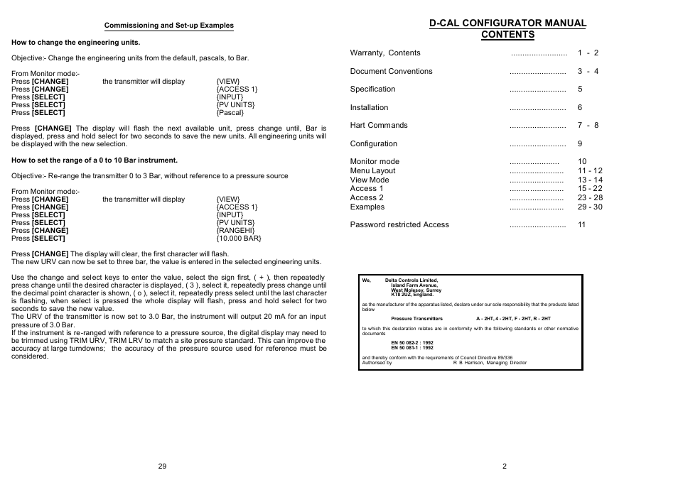 Delta Controls 2HTDCAL User Manual | Page 3 / 16