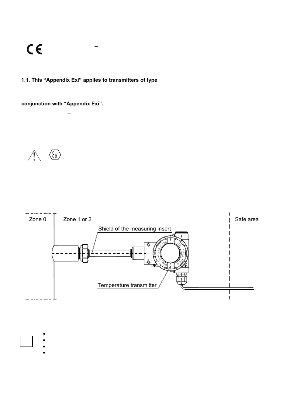 Ii. appendix exi, Introduction, Use of dpt –2000alw transmitters in danger zones | Identifying marks | Delta Controls DPT-2000 User Manual | Page 9 / 37