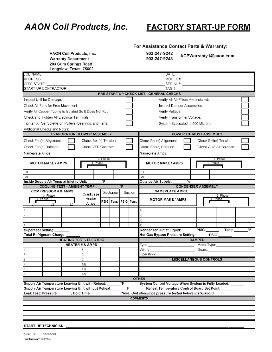 AAON V3-E User Manual | Page 23 / 28