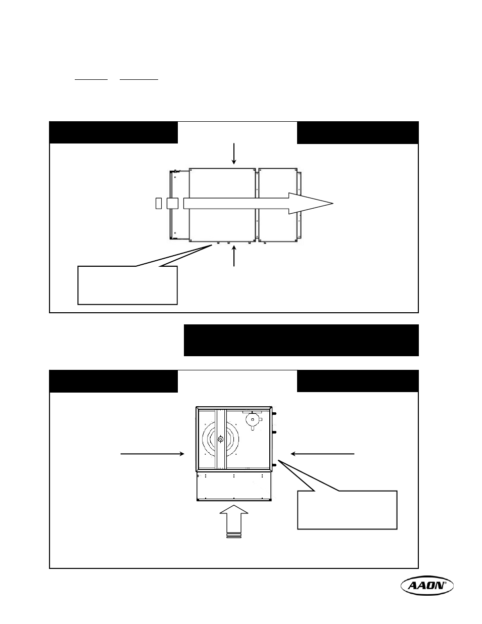 Top view vertical air handler, Horizontal air handler, Top view | AAON V3-E User Manual | Page 7 / 28