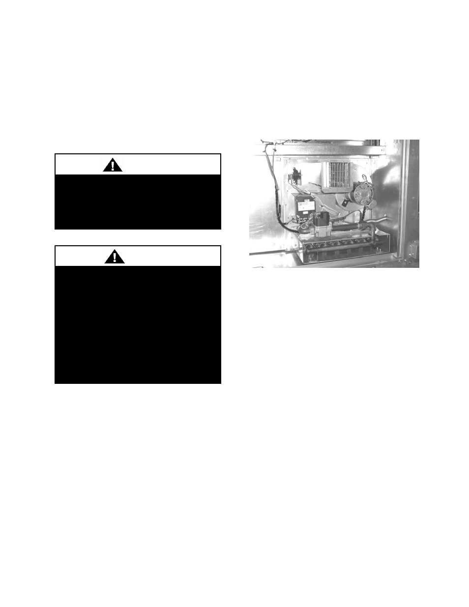 Gas heat exchanger removal, Dx cooling, Figure 28 - gas heat exchanger | Warning, Danger | AAON RQ-006 User Manual | Page 63 / 84