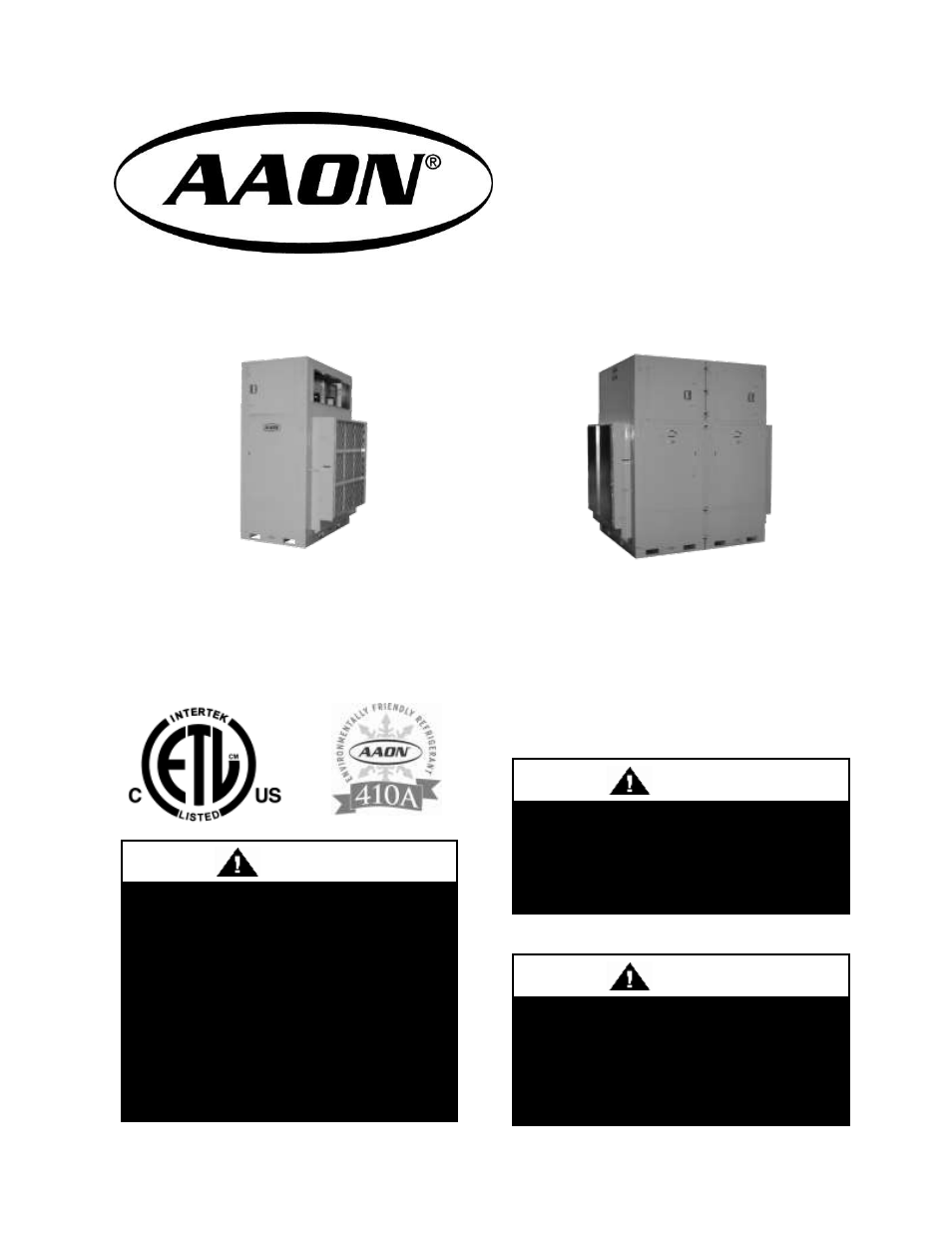 AAON SA-070 User Manual | 64 pages