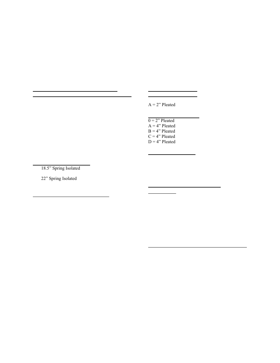 Sa series feature string nomenclature, E b f - a b 0 - 0 0, 13 feature 5: supply air options | Feature 6: filters, Feature 7: refrigeration control, Feature 8: refrigeration options, 0 = standard d = modulating hot gas reheat | AAON SA-070 User Manual | Page 13 / 64