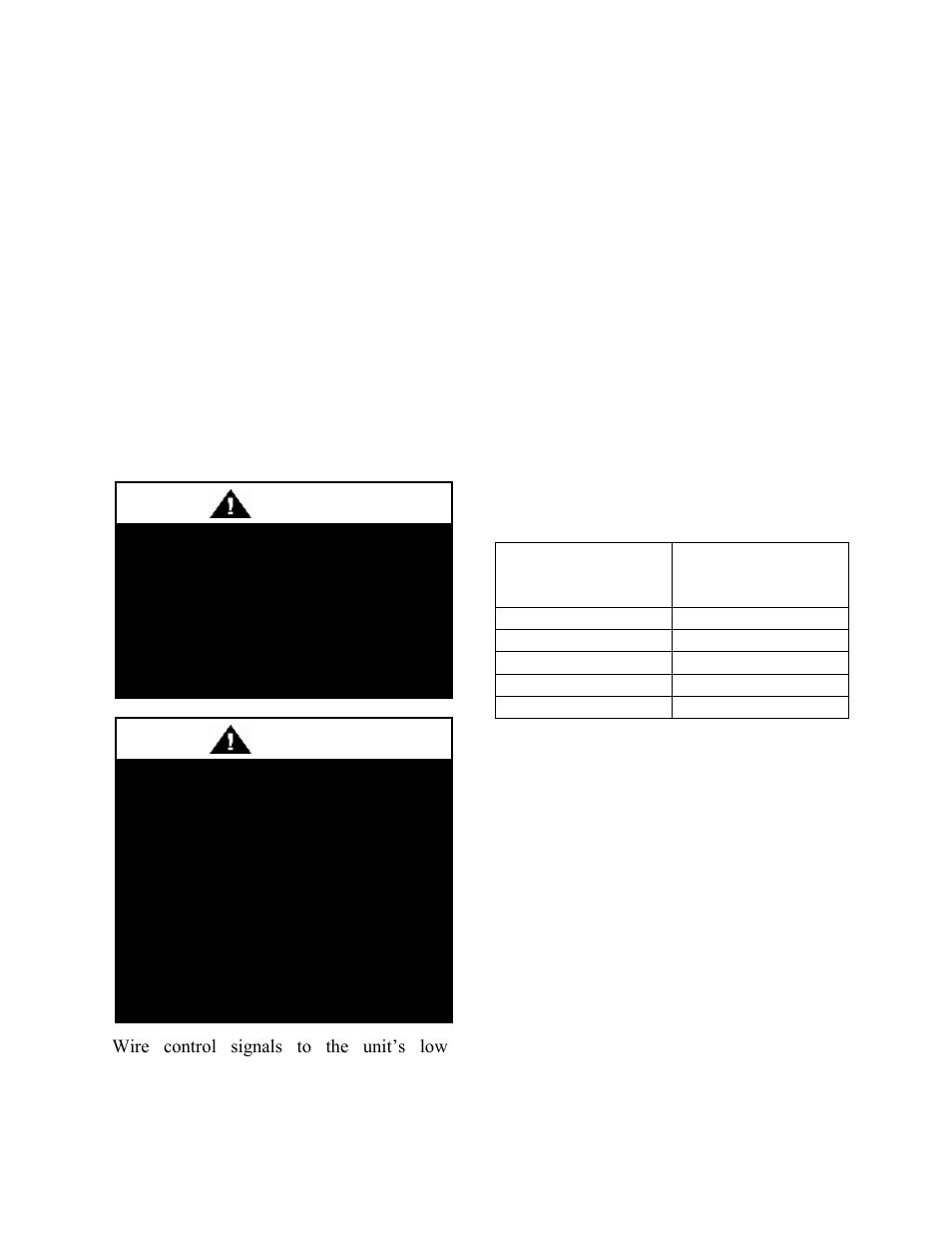 Thermostat control wiring, Caution | AAON SA-070 User Manual | Page 35 / 64