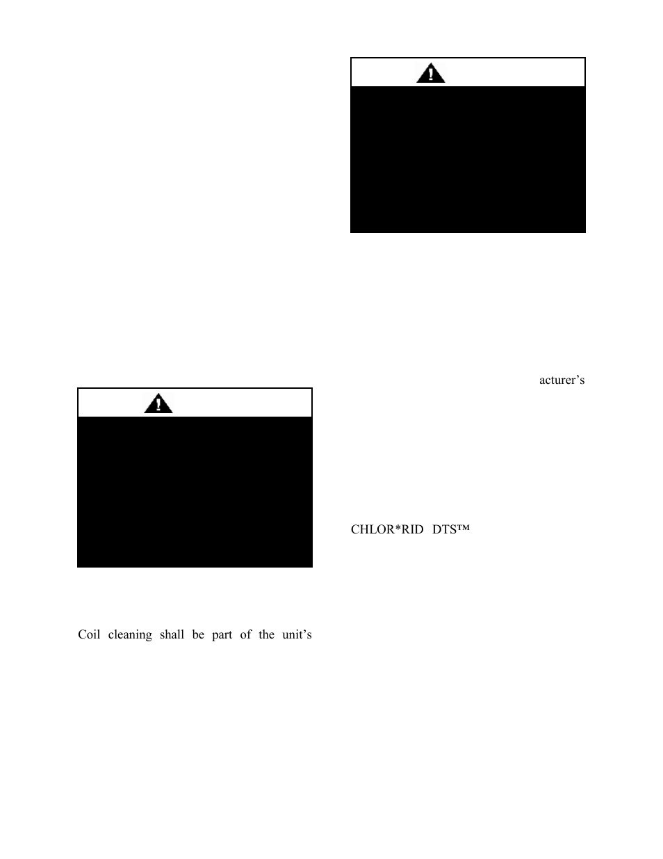 Recommended coil cleaner, Recommended chloride remover, Caution | AAON SA-070 User Manual | Page 49 / 64