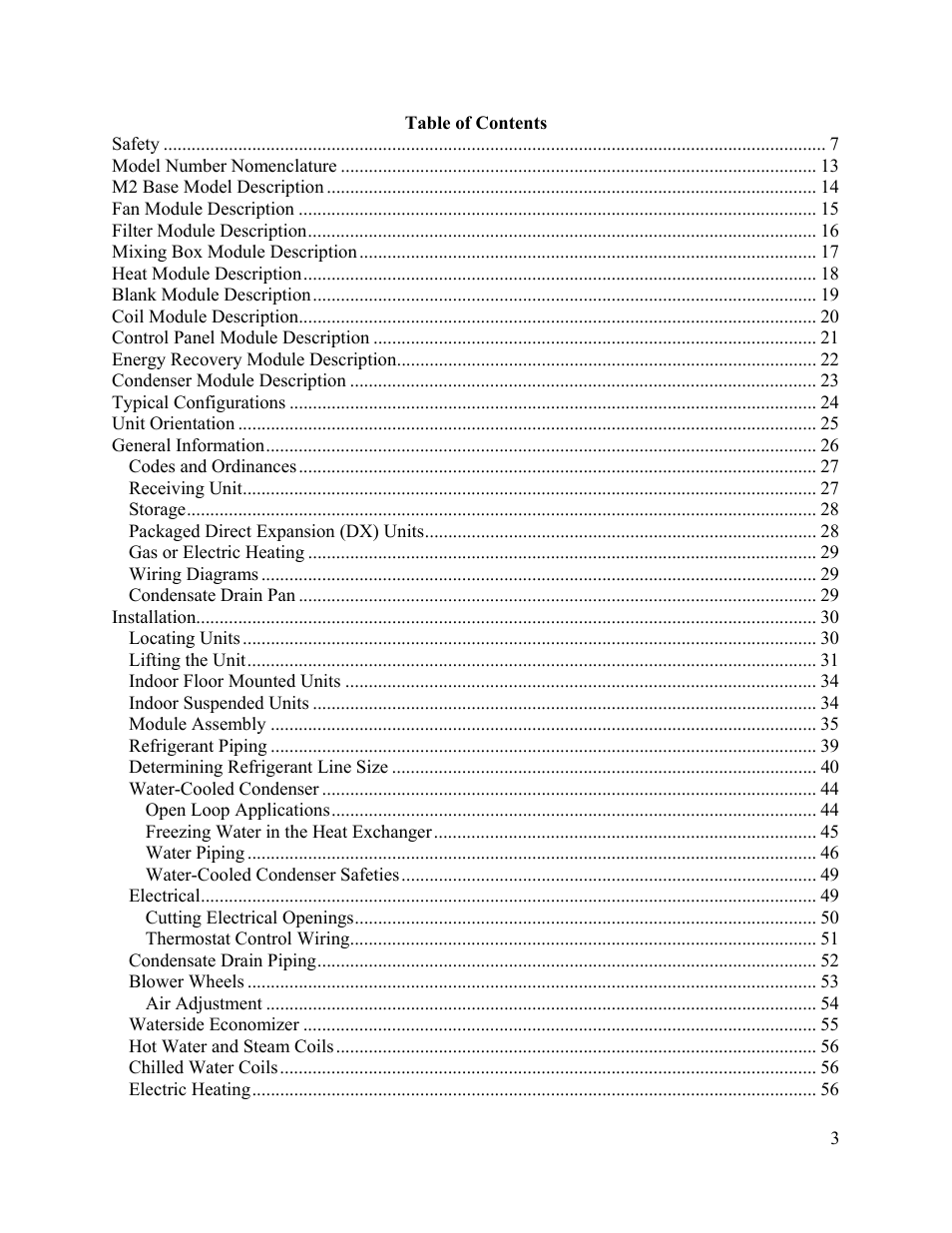 AAON M2-036 User Manual | Page 3 / 100