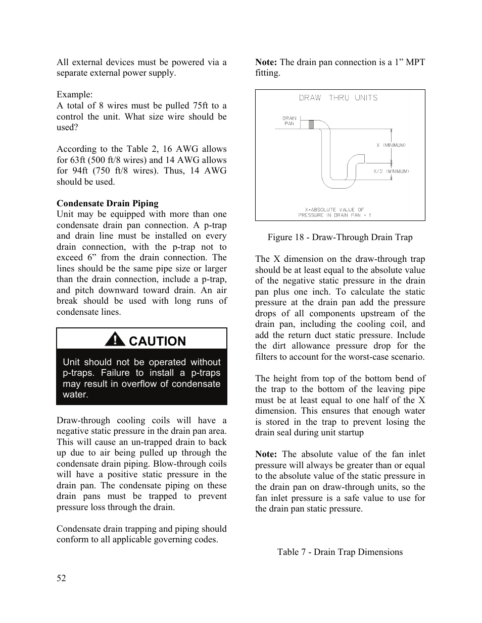 Caution | AAON M2-036 User Manual | Page 52 / 100