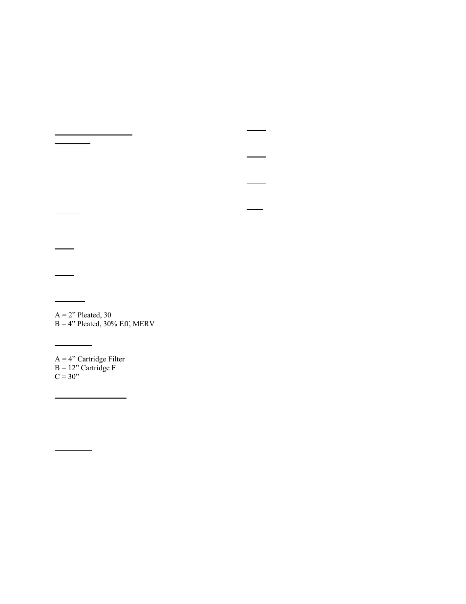 Filter module feature description, Filter module feature string nomenclature, Filter module | AAON M3-094 User Manual | Page 24 / 72