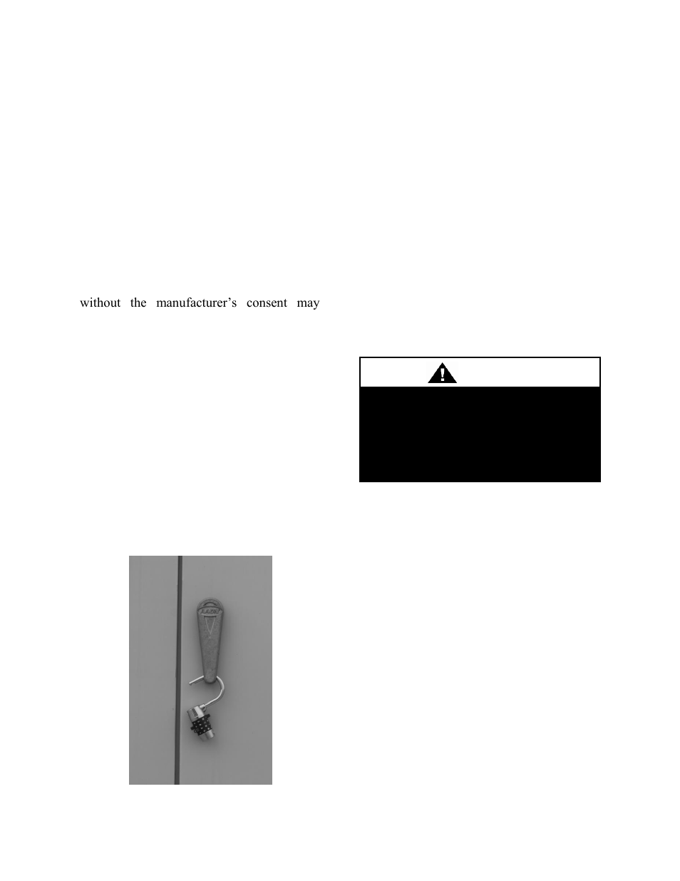 Storage, Installation, Location/clearances | Figure 2 - lockable handle, Caution | AAON M3-094 User Manual | Page 38 / 72