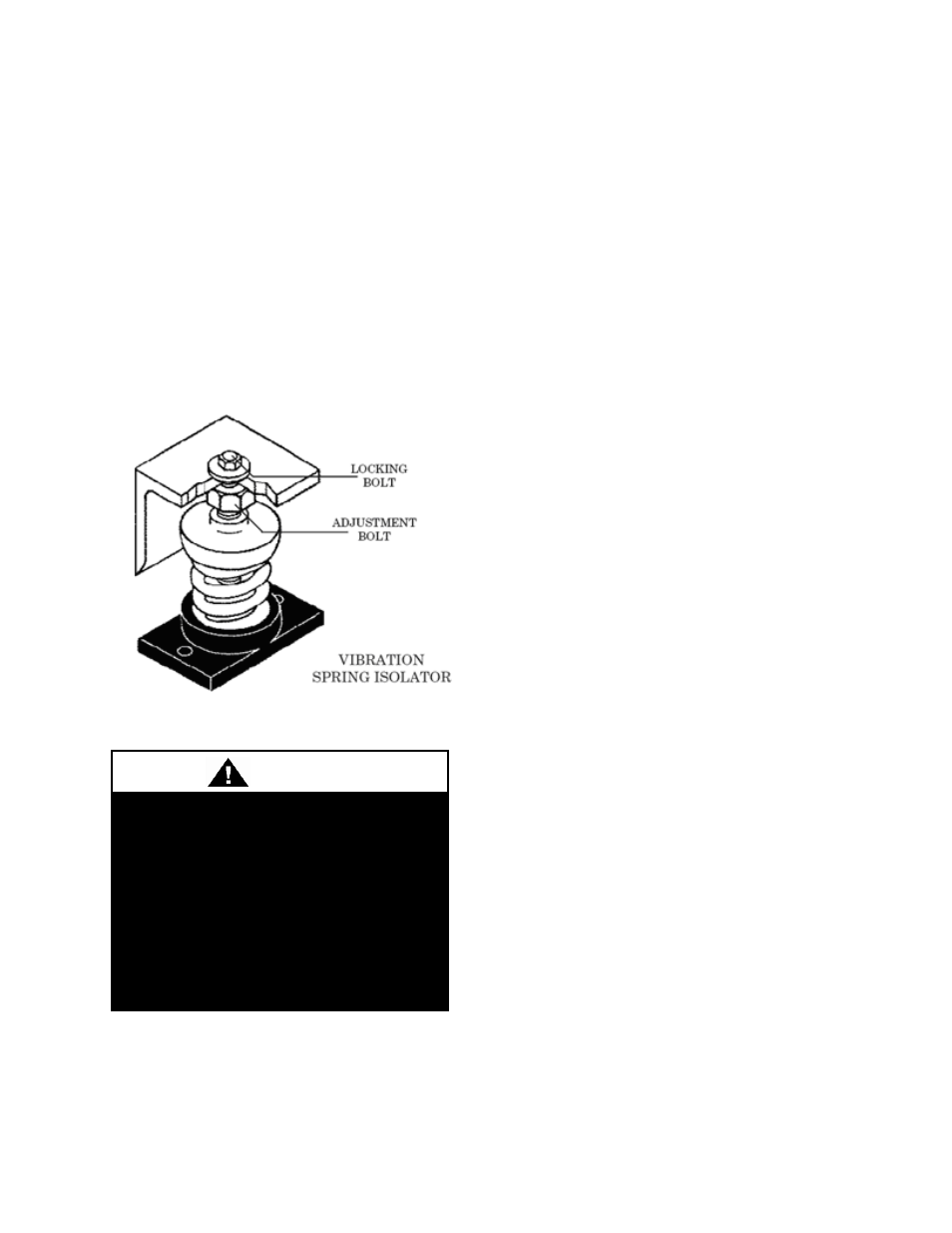 Blower wheels, Air adjustment, Figure 21 - spring isolator adjustment | Warning | AAON M3-094 User Manual | Page 45 / 72
