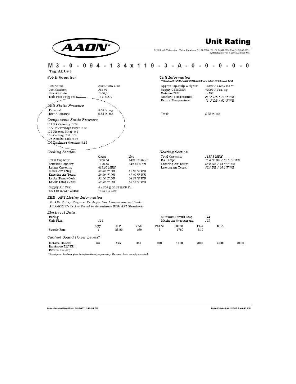 AAON M3-094 User Manual | Page 53 / 72