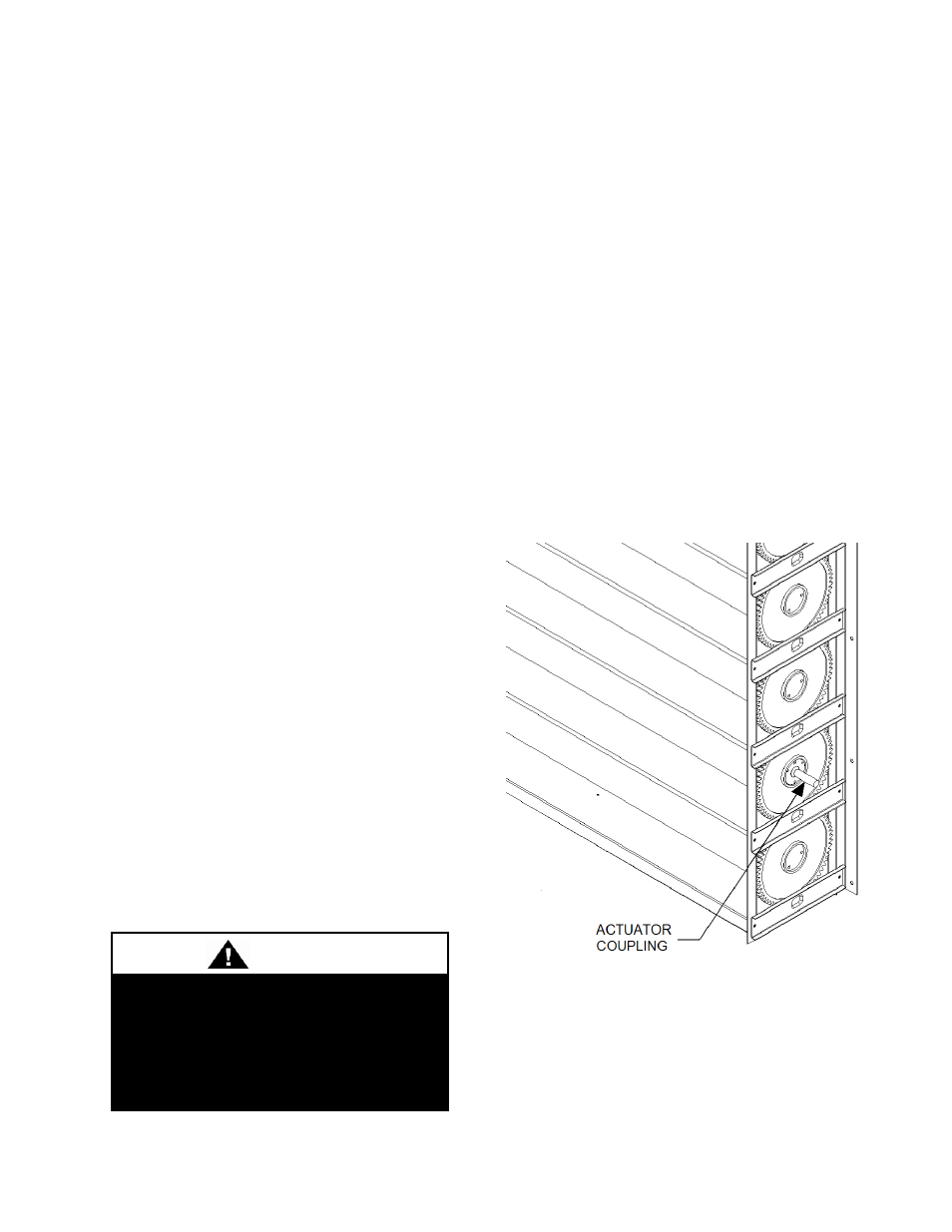 Dampers and actuators, Figure 30 - dampers, Warning | AAON M3-094 User Manual | Page 56 / 72