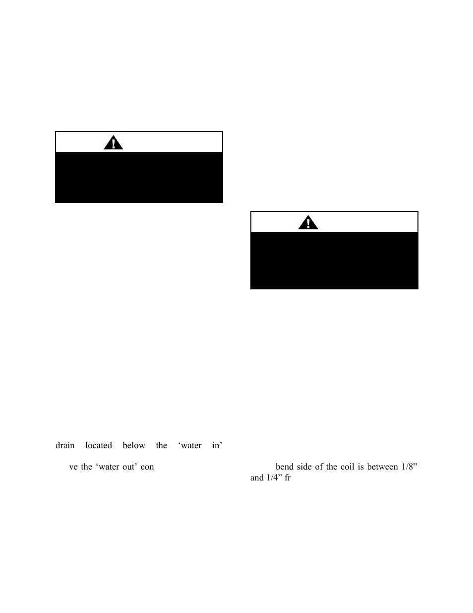 Winterizing coils, Removing coils, Warning | Caution | AAON M3-094 User Manual | Page 61 / 72