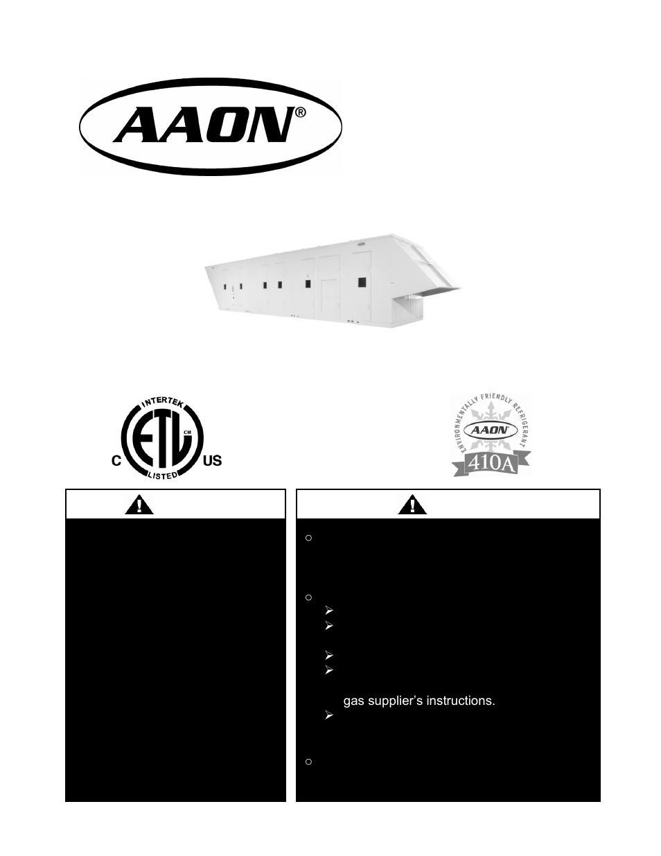 AAON RL-240 User Manual | 84 pages