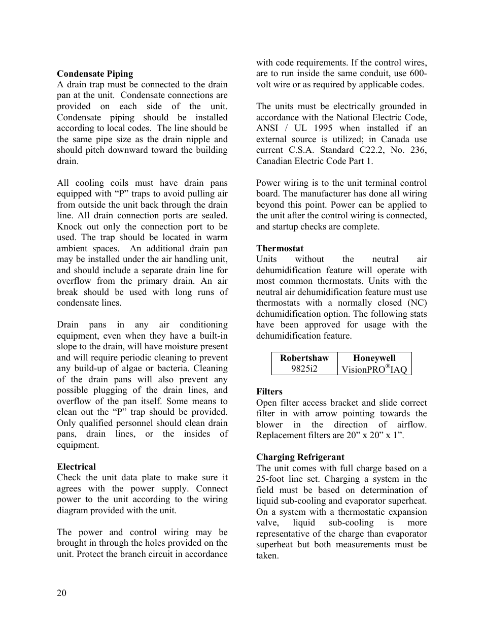 AAON F-060 User Manual | Page 20 / 60