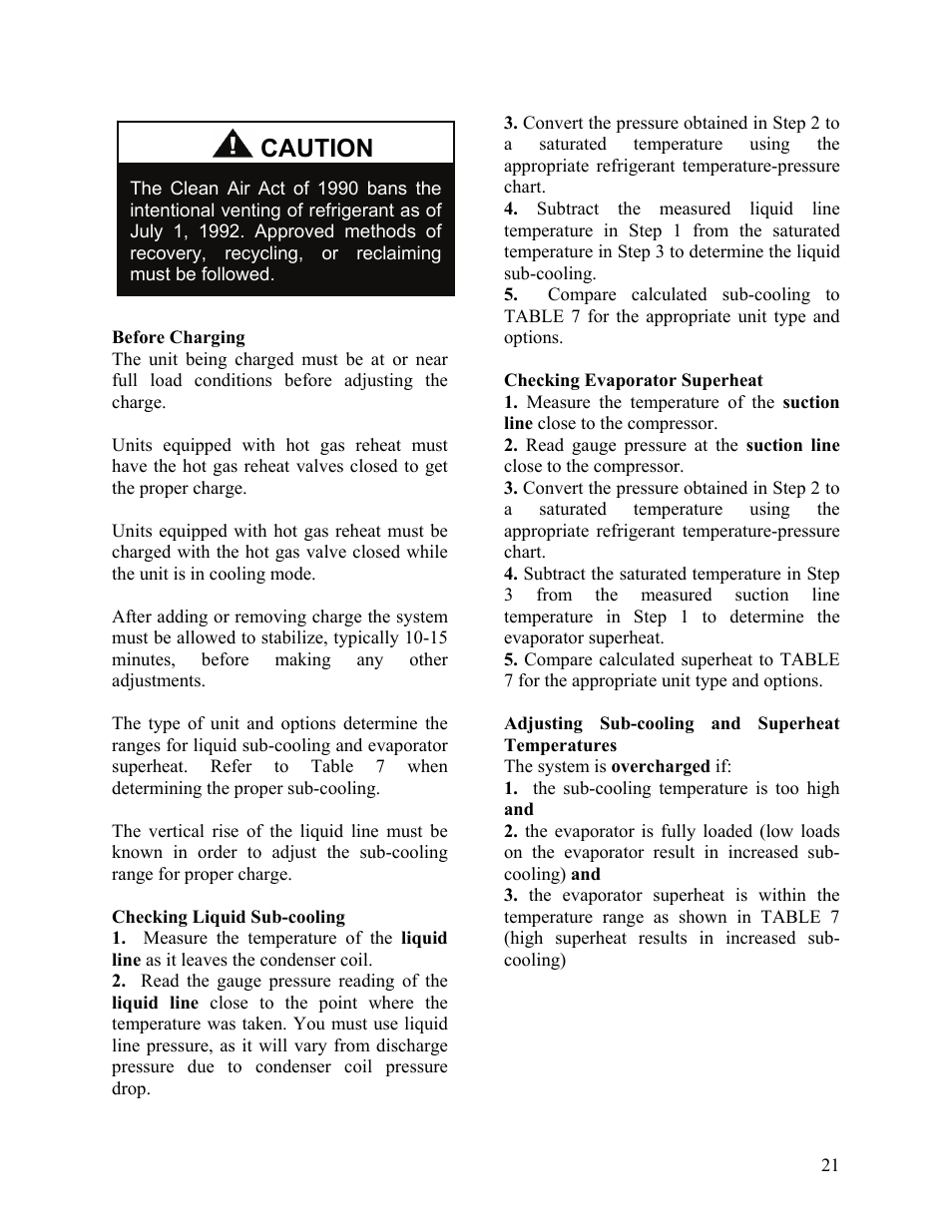 Caution | AAON F-060 User Manual | Page 21 / 60