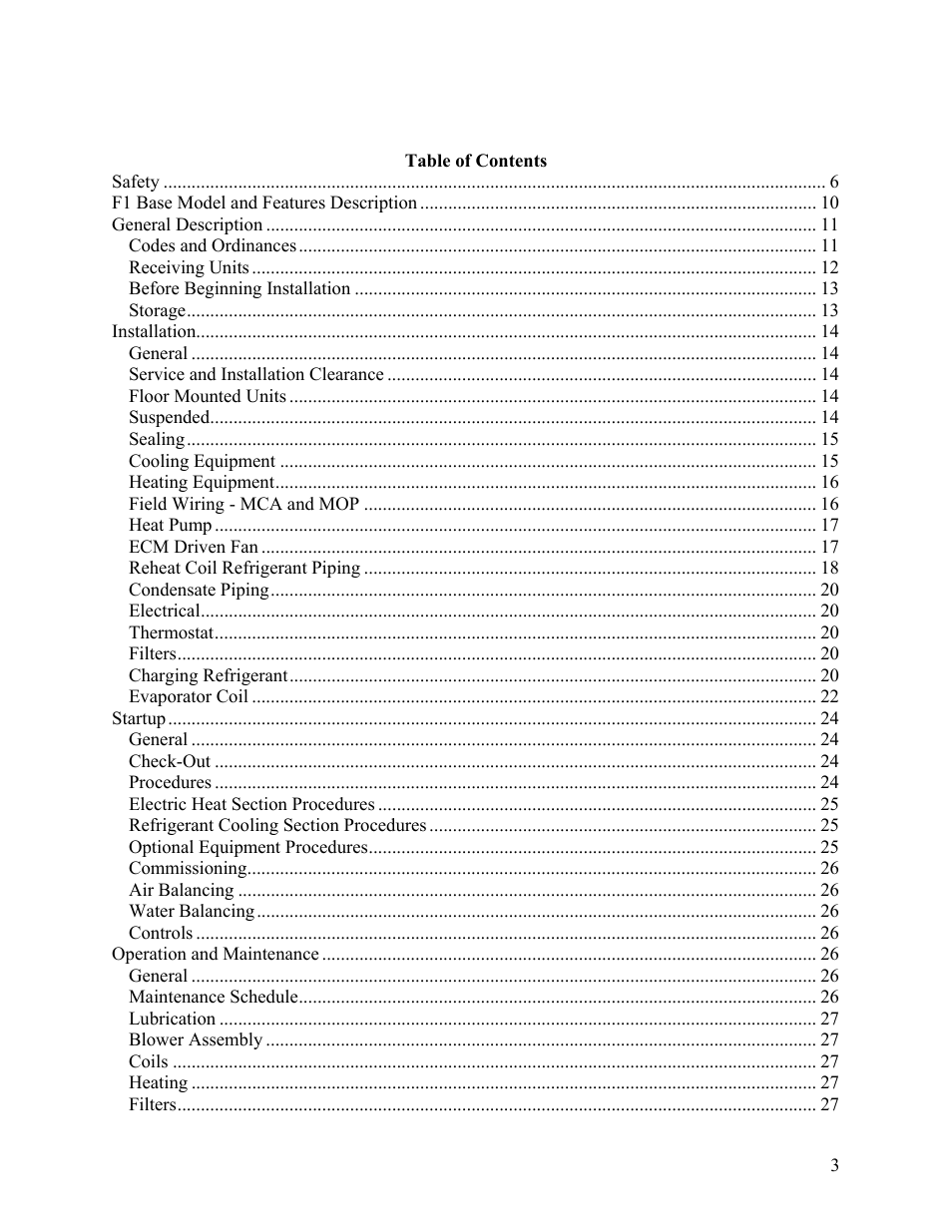 AAON F-060 User Manual | Page 3 / 60