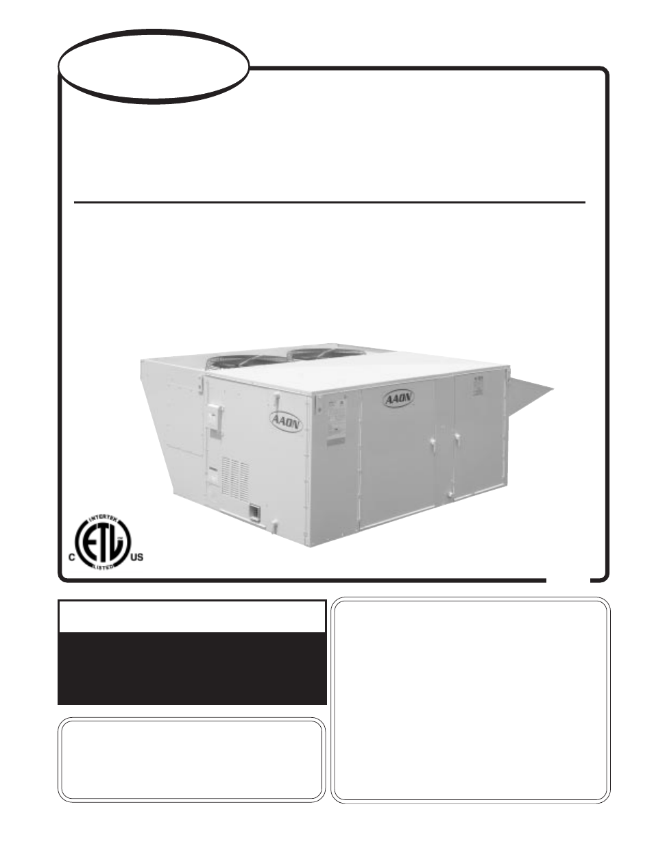 AAON RM-030 User Manual | 24 pages