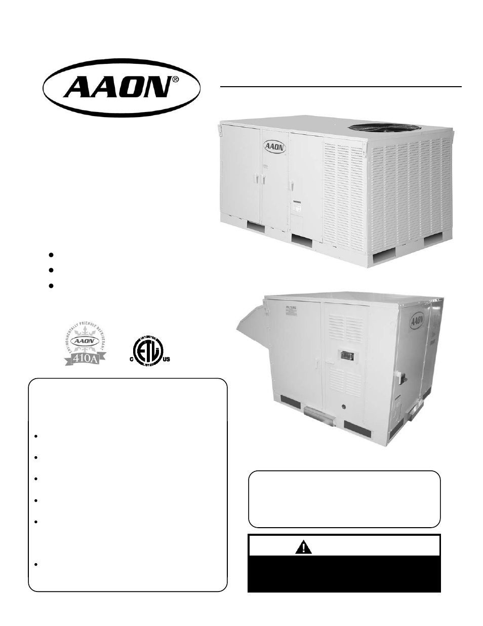 AAON HB-005 User Manual | 32 pages