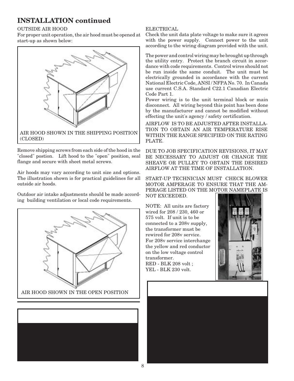 Warning, Caution | AAON RK-60 User Manual | Page 8 / 24