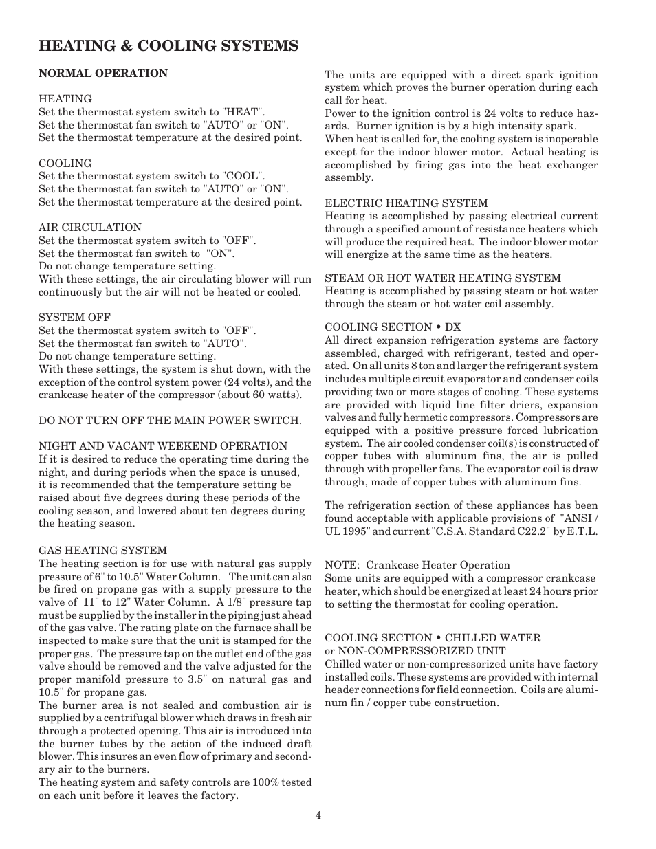 Heating & cooling systems | AAON RK-60 User Manual | Page 4 / 16