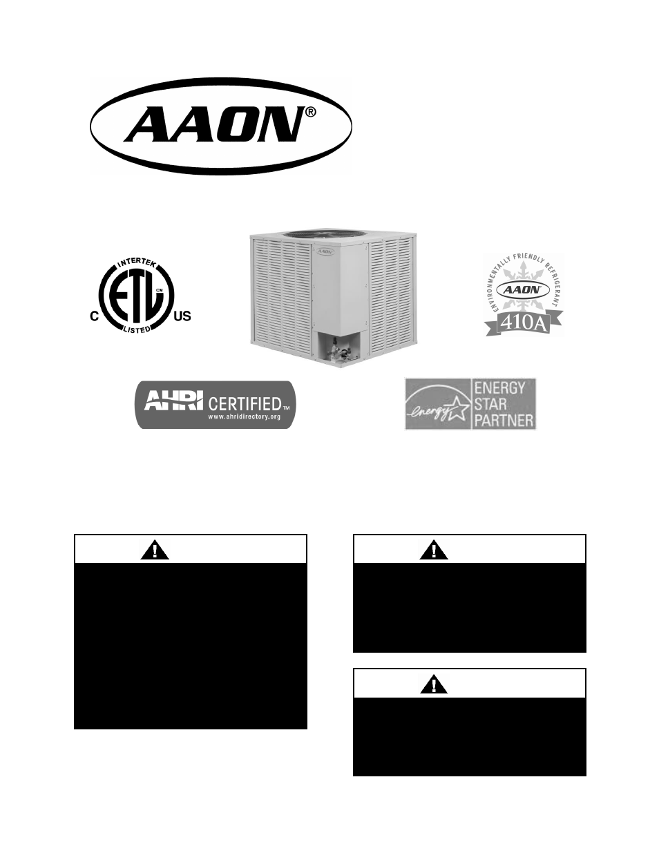 AAON CB-060 User Manual | 48 pages