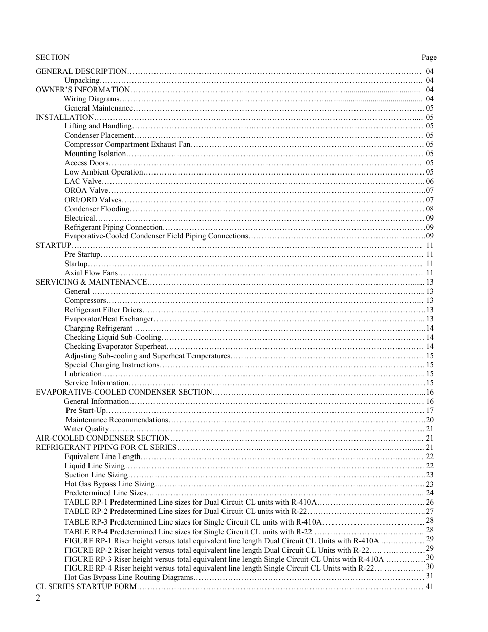 AAON CL-230 User Manual | Page 2 / 54