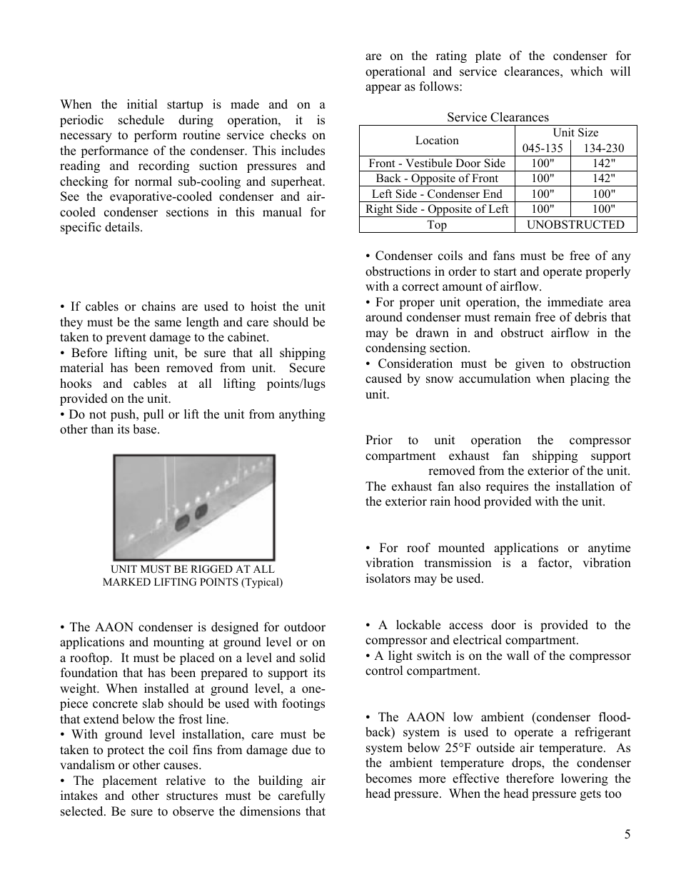 Owner's information cont, Installation | AAON CL-230 User Manual | Page 5 / 54