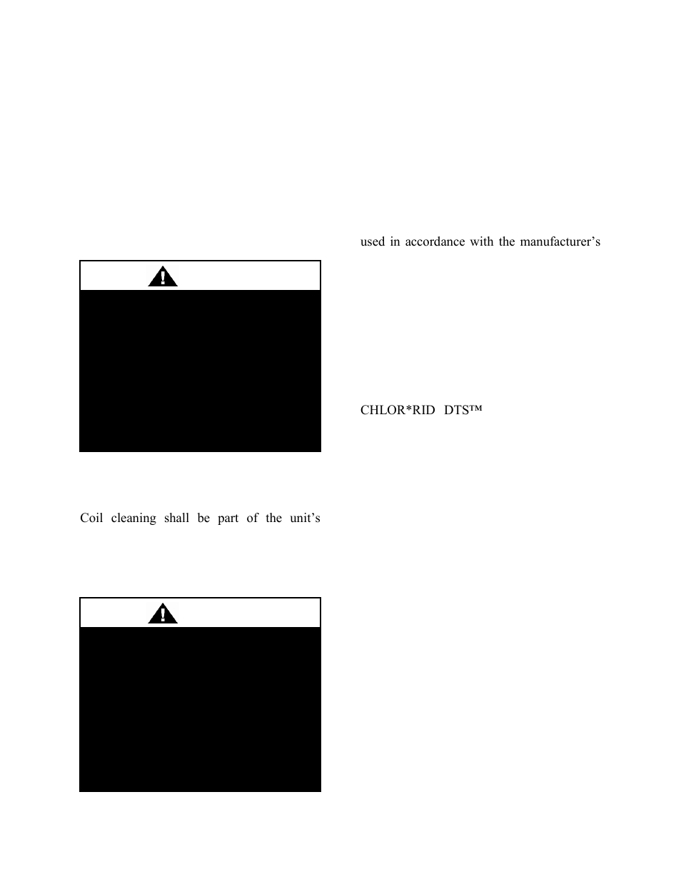 Recommended coil cleaner, Recommended chloride remover, Caution | AAON LN-140 User Manual | Page 34 / 60