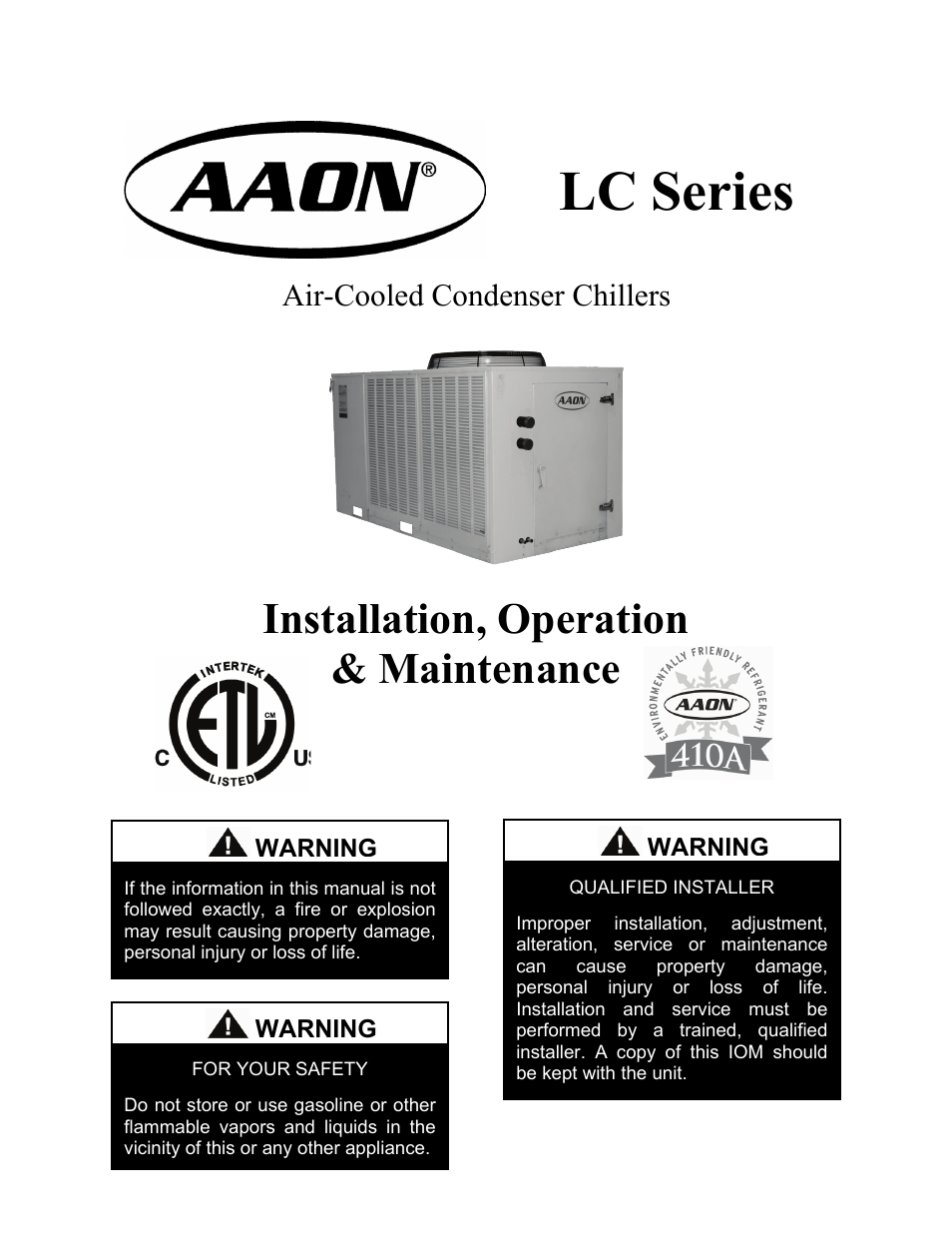 AAON LC-054 User Manual | 52 pages