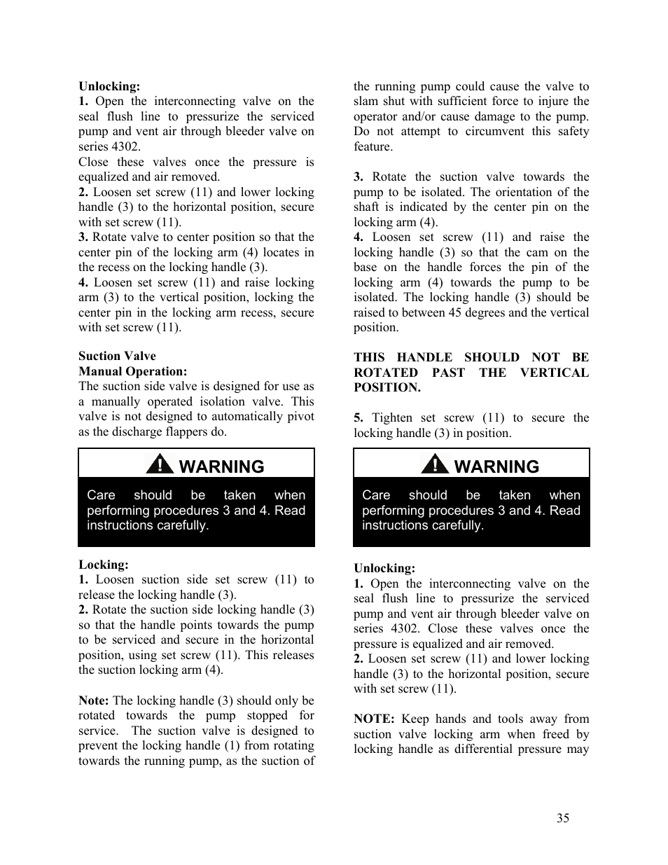 Warning | AAON LC-054 User Manual | Page 35 / 52