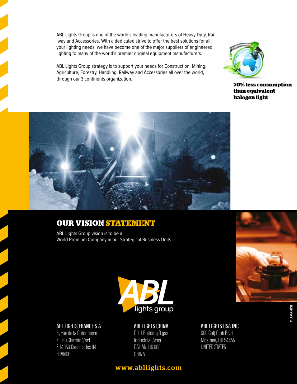 Our vision statement | ABL Lights Group ABL 2500 LED 5000 User Manual | Page 5 / 5