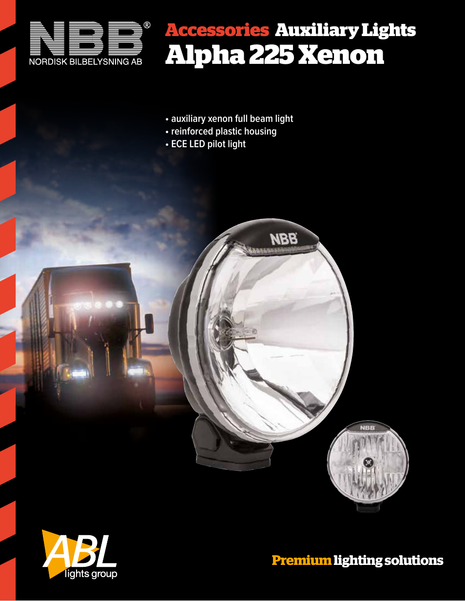 ABL Lights Group Alpha 225 Xenon User Manual | 2 pages