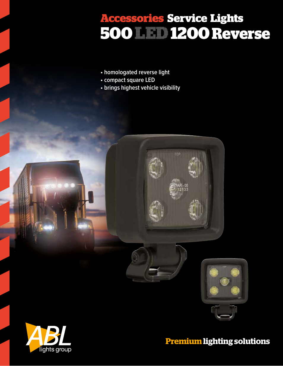 ABL Lights Group ABL 500 LED 1200 Reverse User Manual | 2 pages