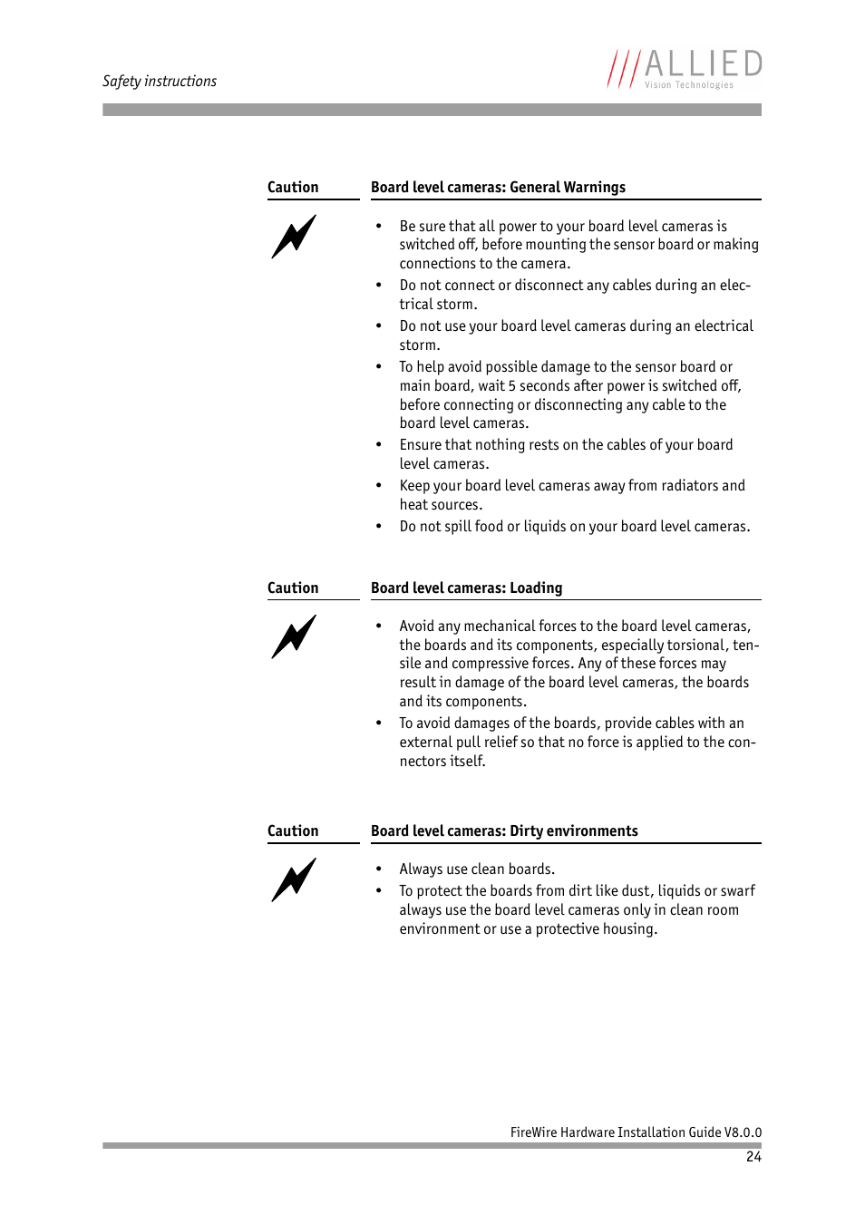 ALLIED Vision Technologies Oscar F-810 User Manual | Page 24 / 90