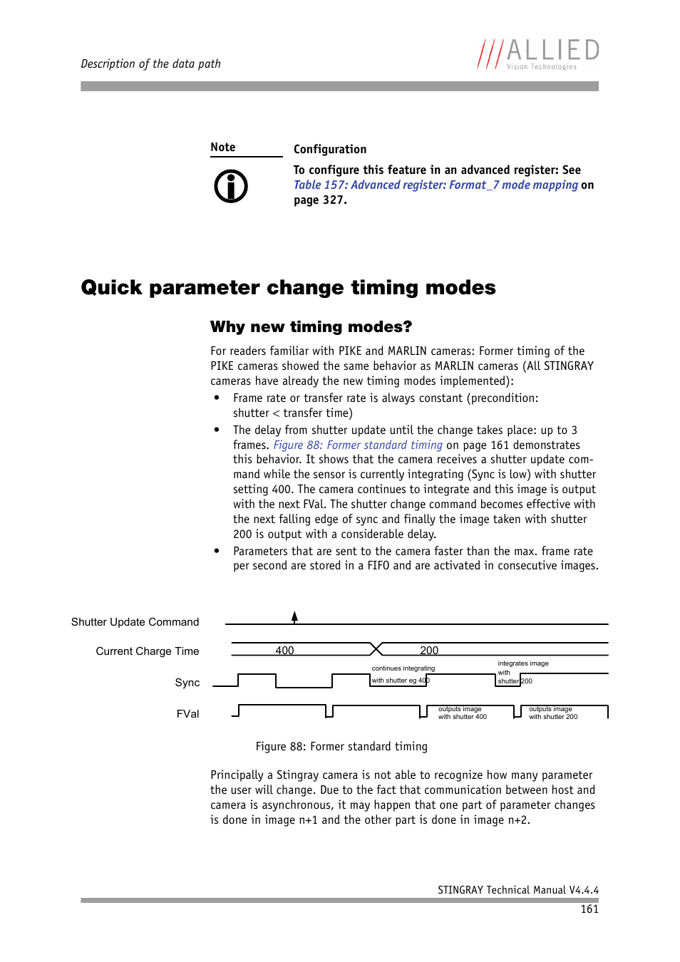 Quick parameter change timing modes, Why new timing modes | ALLIED Vision Technologies Stingray F-504 User Manual | Page 163 / 355