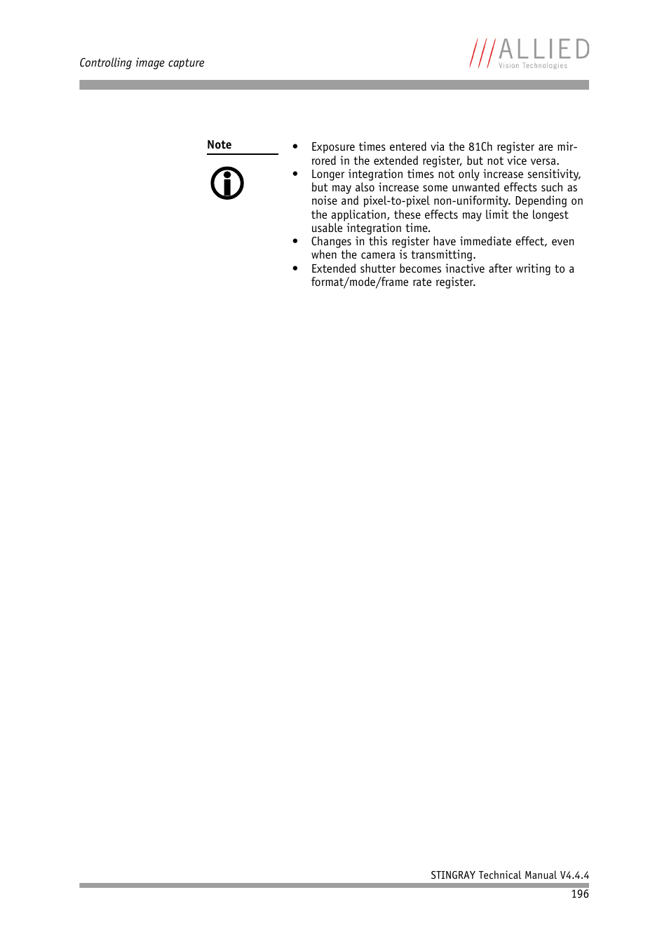 ALLIED Vision Technologies Stingray F-504 User Manual | Page 198 / 355