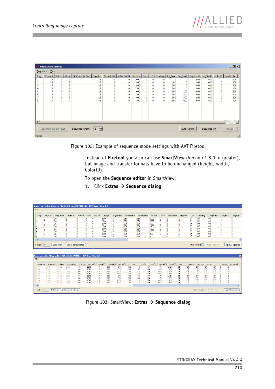 ALLIED Vision Technologies Stingray F-504 User Manual | Page 212 / 355