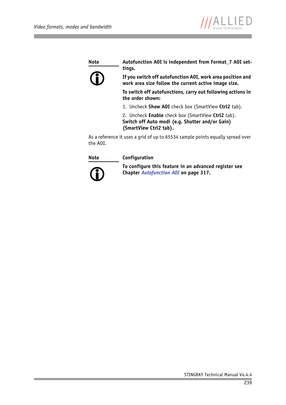 ALLIED Vision Technologies Stingray F-504 User Manual | Page 241 / 355