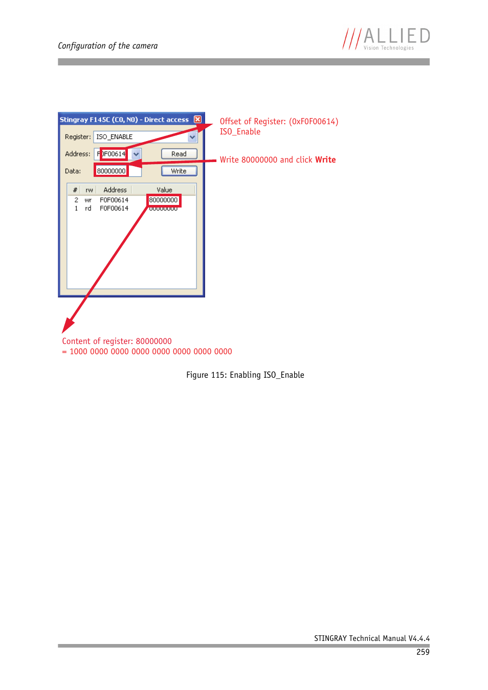 ALLIED Vision Technologies Stingray F-504 User Manual | Page 261 / 355
