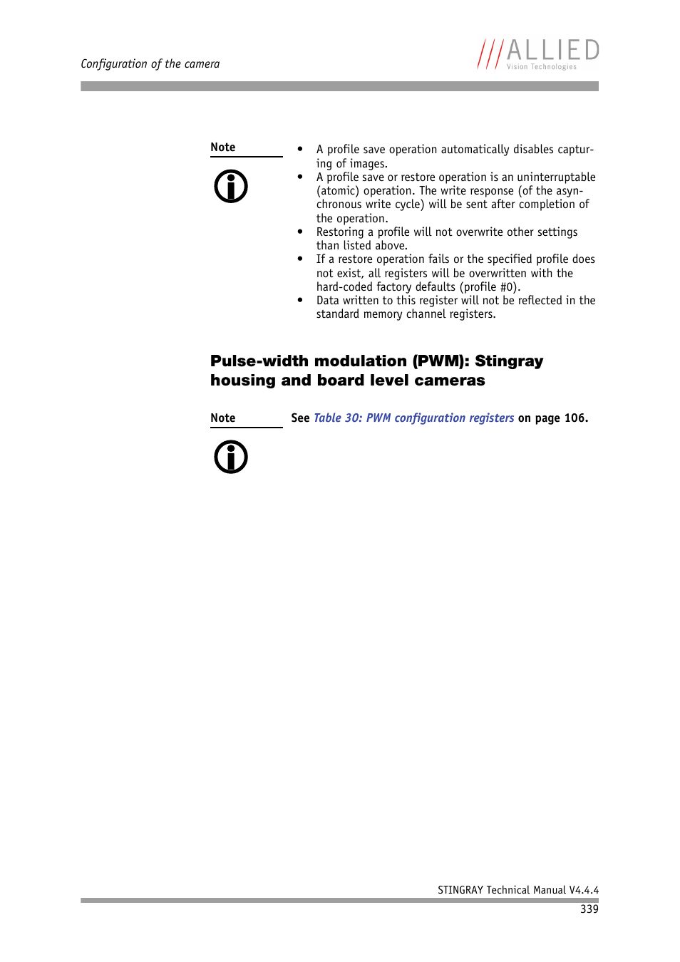 ALLIED Vision Technologies Stingray F-504 User Manual | Page 341 / 355