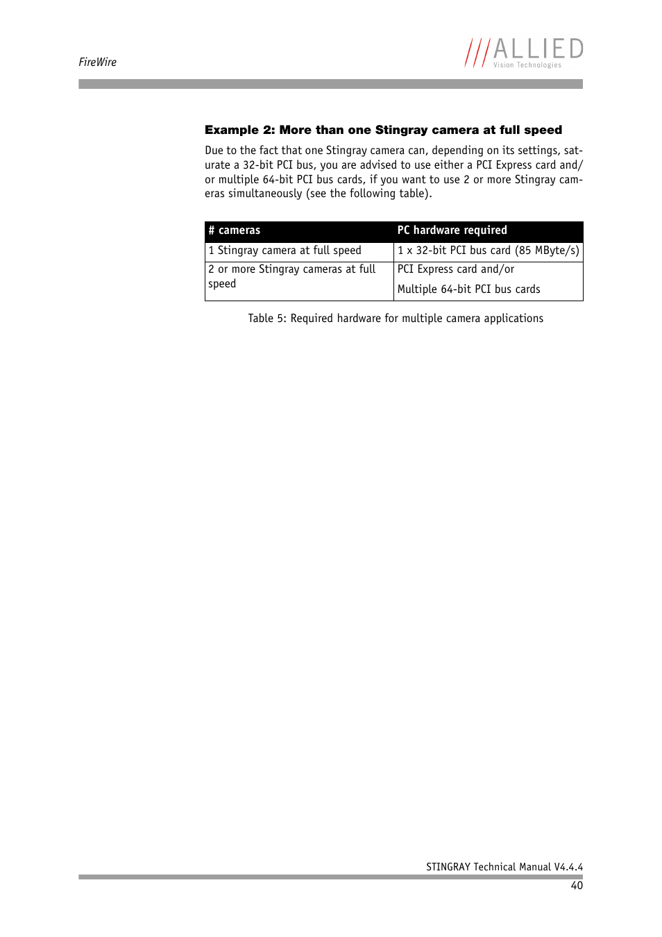 ALLIED Vision Technologies Stingray F-504 User Manual | Page 41 / 355