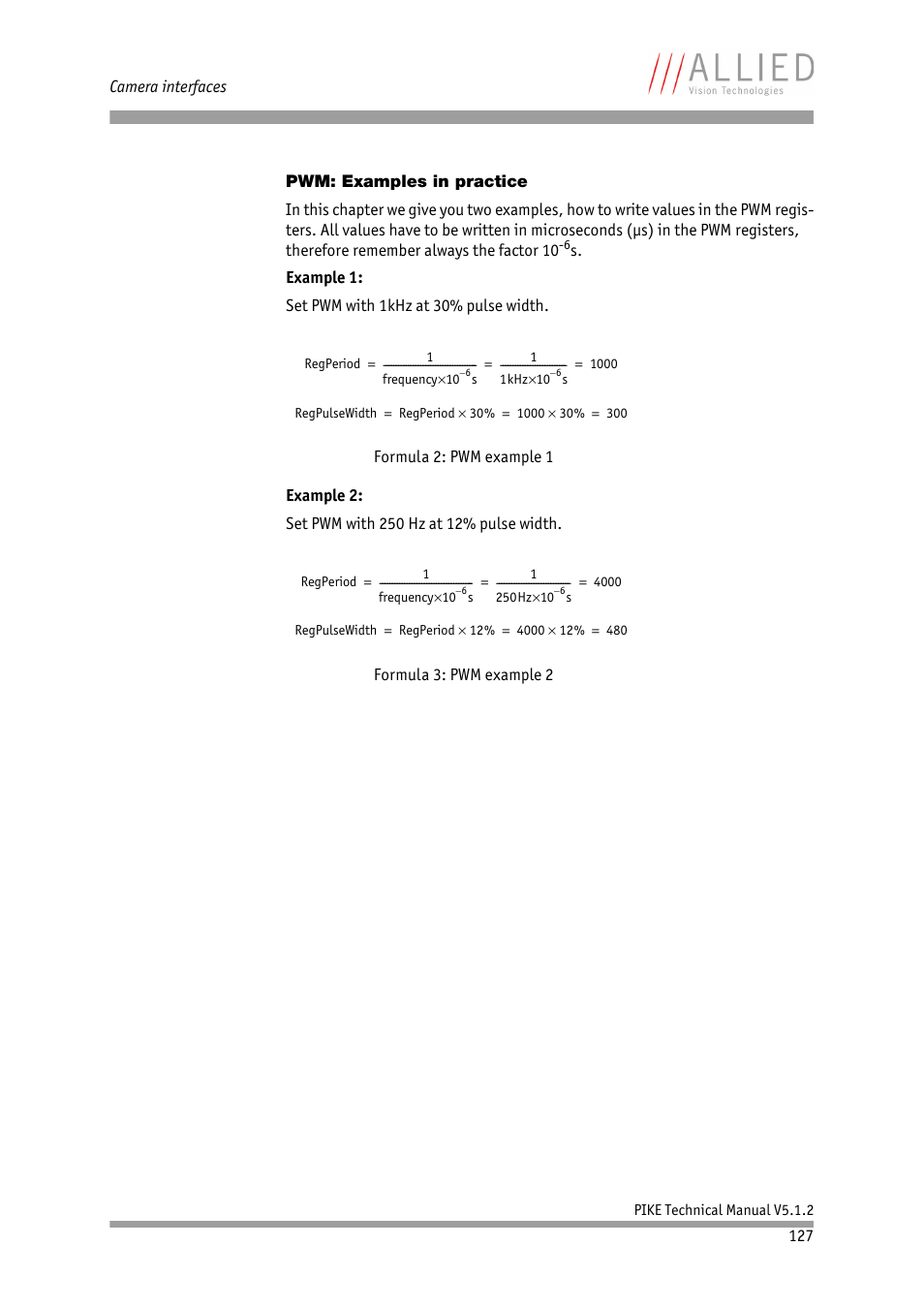 Pwm: examples in practice | ALLIED Vision Technologies Pike F-1600 User Manual | Page 127 / 391