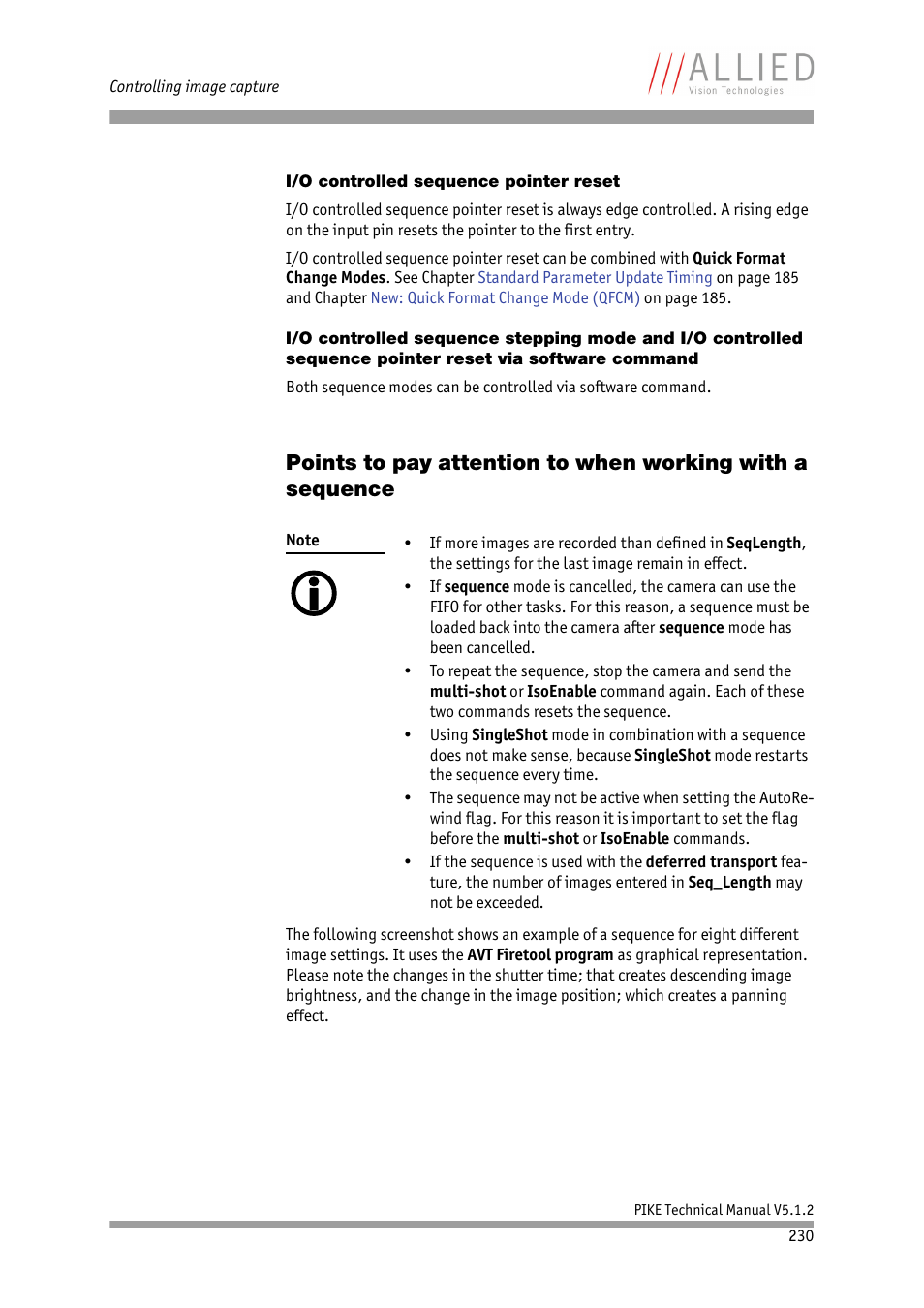 I/o controlled sequence pointer reset | ALLIED Vision Technologies Pike F-1600 User Manual | Page 230 / 391