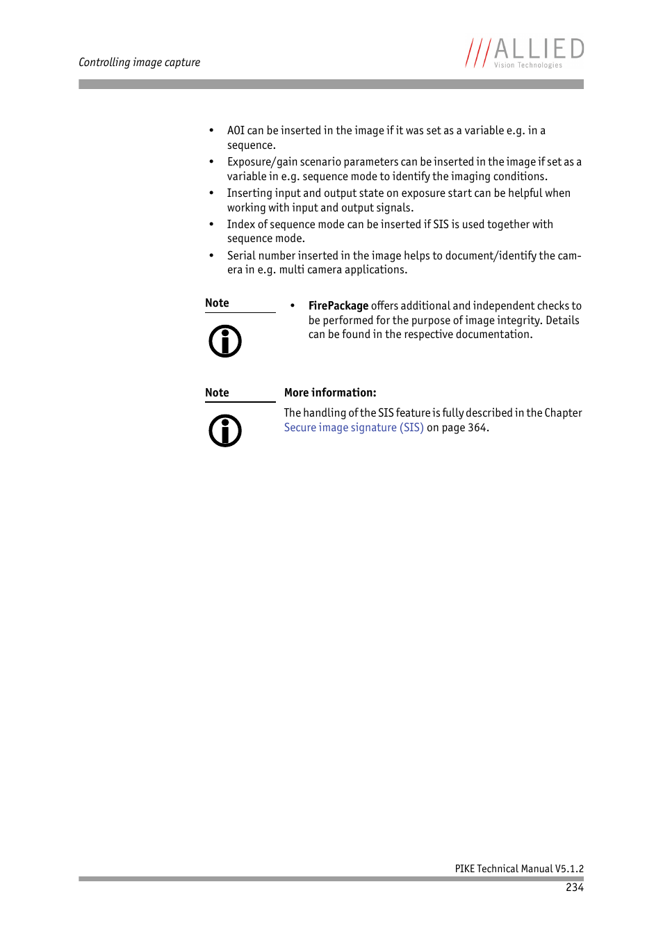 ALLIED Vision Technologies Pike F-1600 User Manual | Page 234 / 391