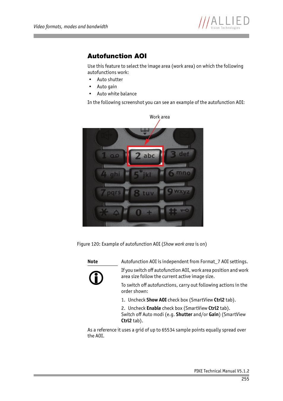 Autofunction aoi | ALLIED Vision Technologies Pike F-1600 User Manual | Page 255 / 391