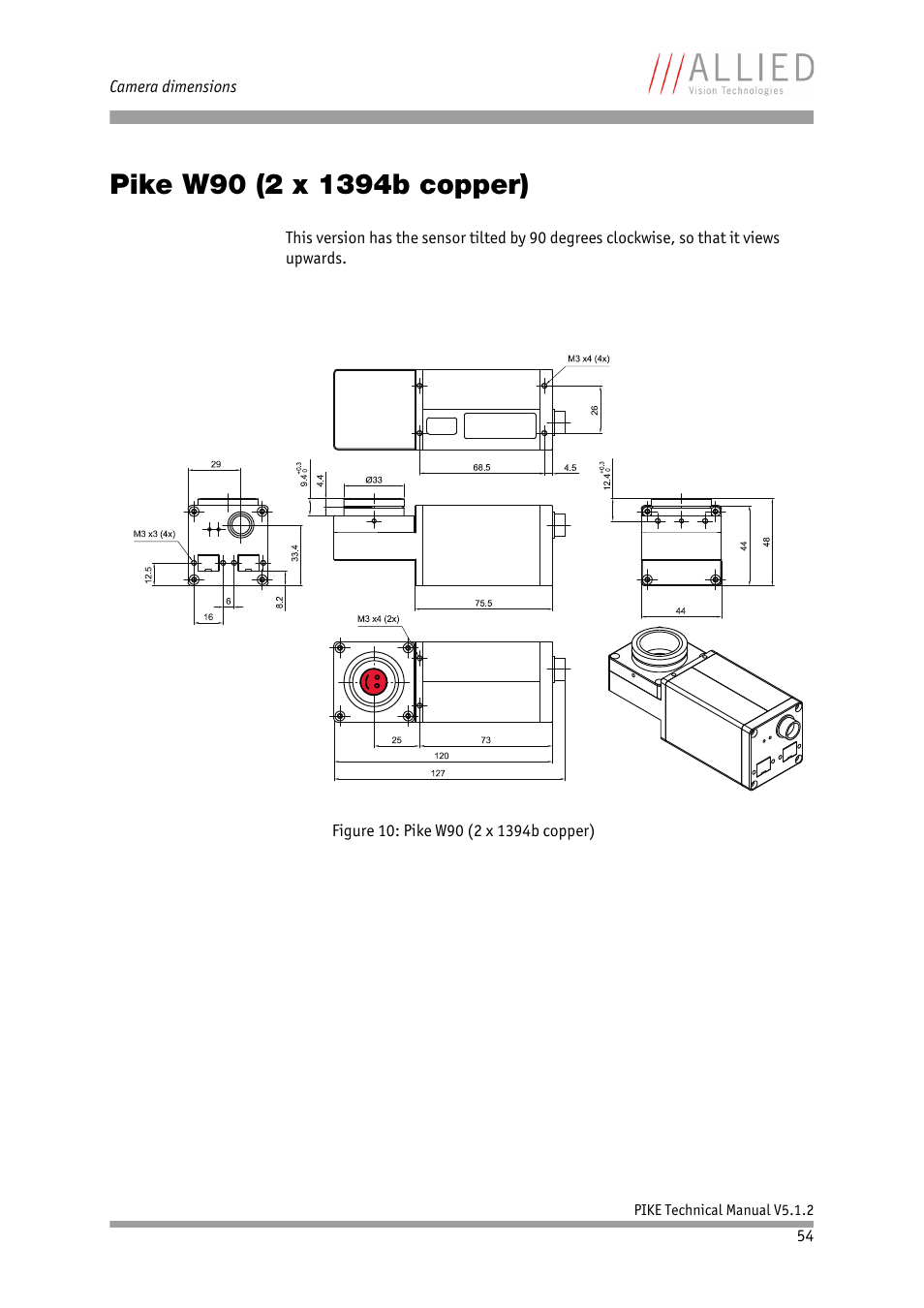 Pike w90 (2 x 1394b copper) | ALLIED Vision Technologies Pike F-1600 User Manual | Page 54 / 391