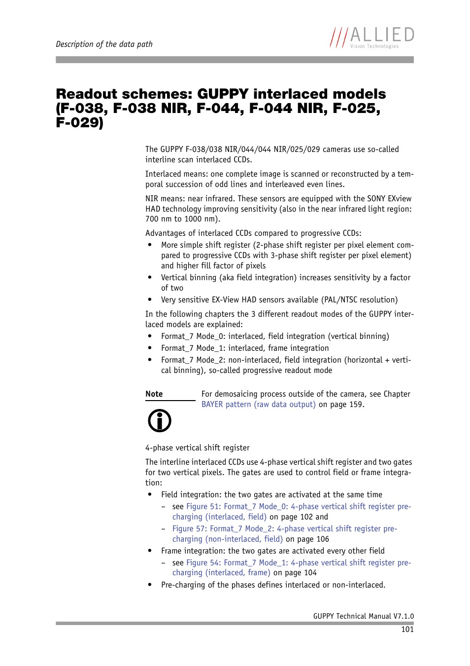 ALLIED Vision Technologies Guppy F-503 User Manual | Page 101 / 293
