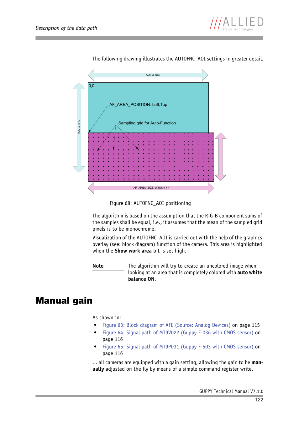 Manual gain, Chapter, Ils see chapter | Tails see chapter | ALLIED Vision Technologies Guppy F-503 User Manual | Page 122 / 293